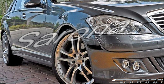 Custom Mercedes S Class  Sedan Side Skirts (2007 - 2013) - $690.00 (Part #MB-050-SS)